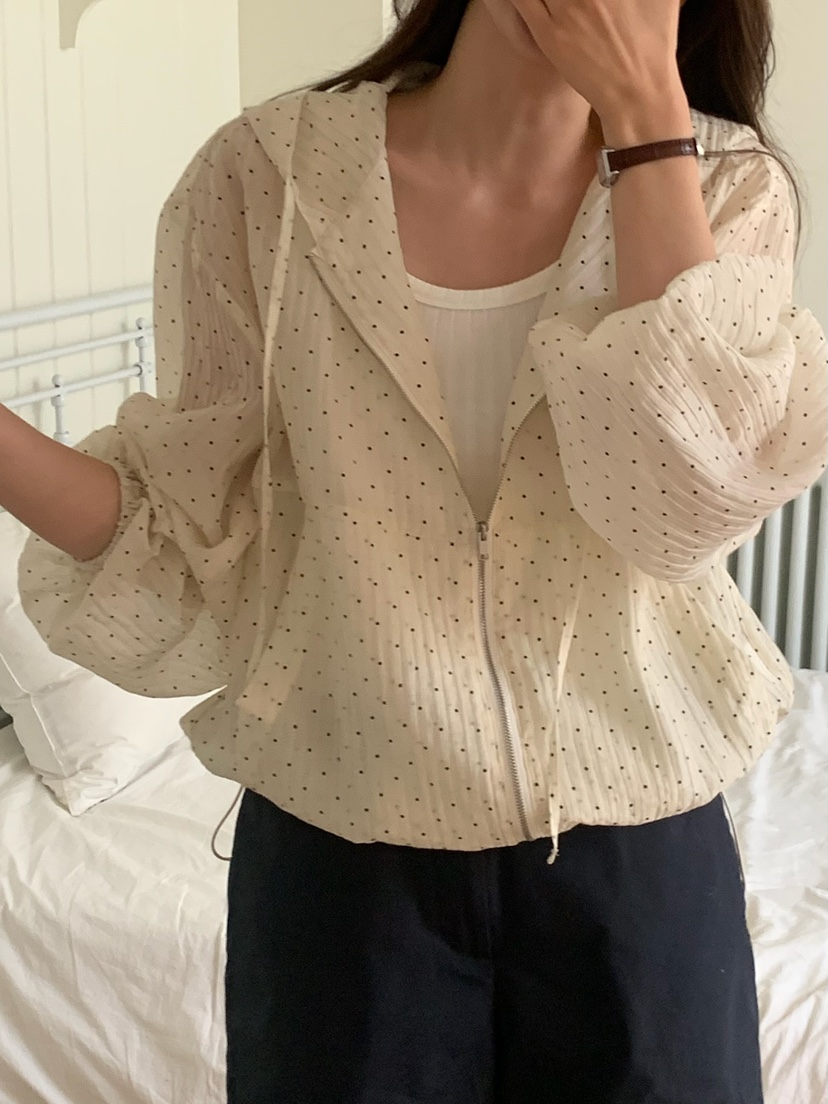 BLEECKER韓國直郵女裝新款26夏季人氣26春夏休閑夾克圓點BLEECKER夾克