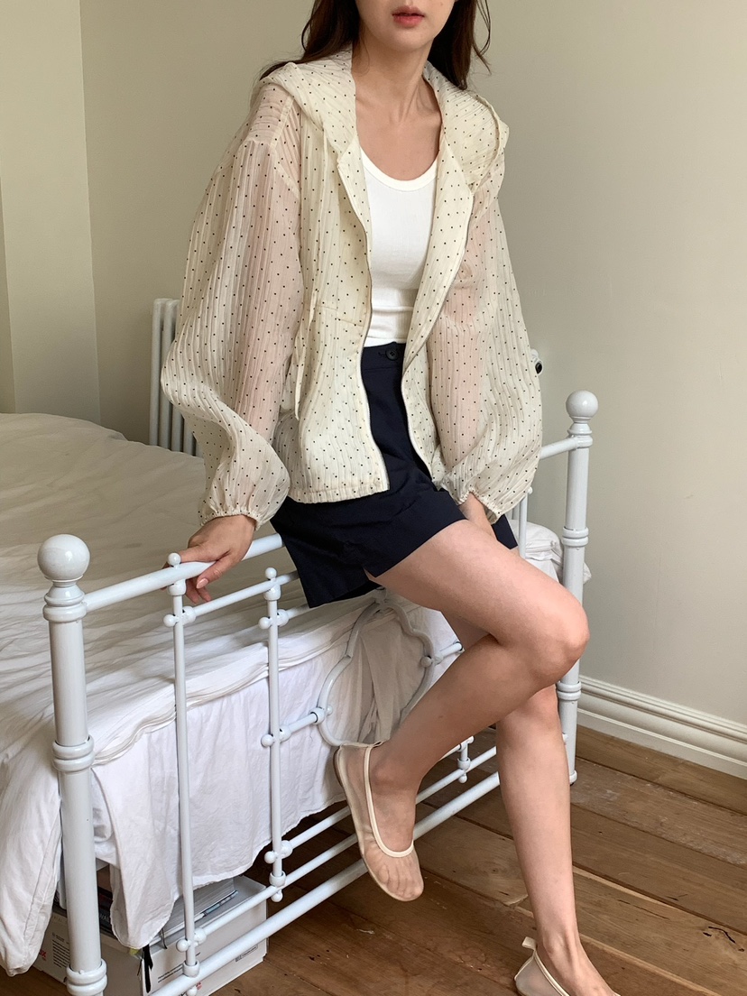 BLEECKER韓國直郵女裝新款26夏季人氣26春夏休閑夾克圓點BLEECKER夾克