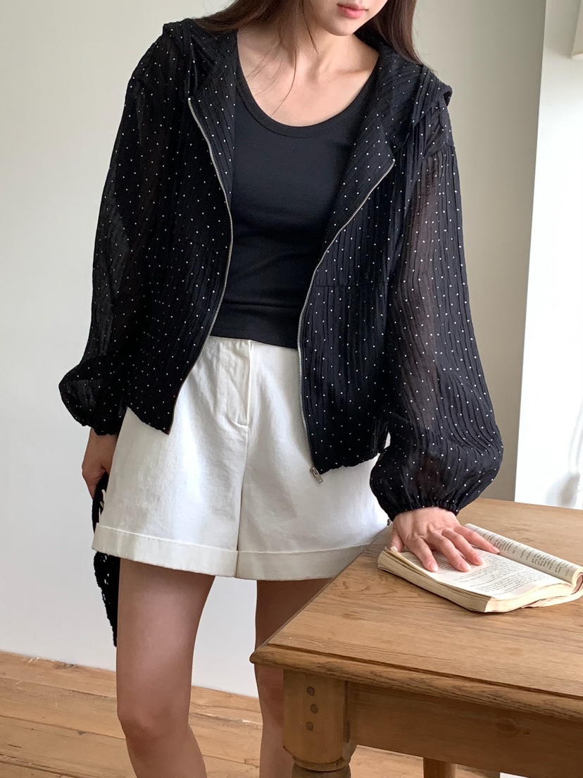 BLEECKER韓國直郵女裝新款26夏季人氣26春夏休閑夾克圓點BLEECKER夾克