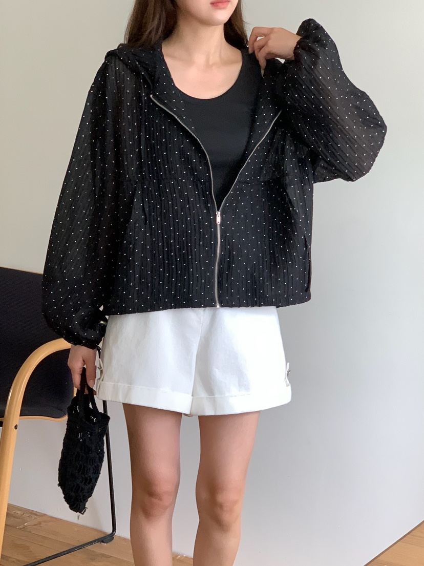 BLEECKER韓國直郵女裝新款26夏季人氣26春夏休閑夾克圓點BLEECKER夾克