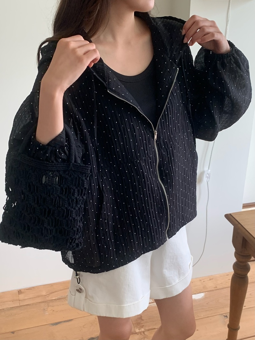 BLEECKER韓國直郵女裝新款26夏季人氣26春夏休閑夾克圓點BLEECKER夾克