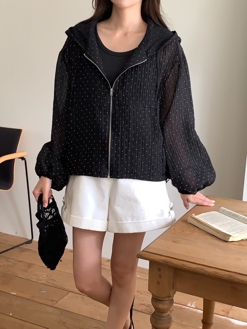 BLEECKER韓國直郵女裝新款26夏季人氣26春夏休閑夾克圓點BLEECKER夾克