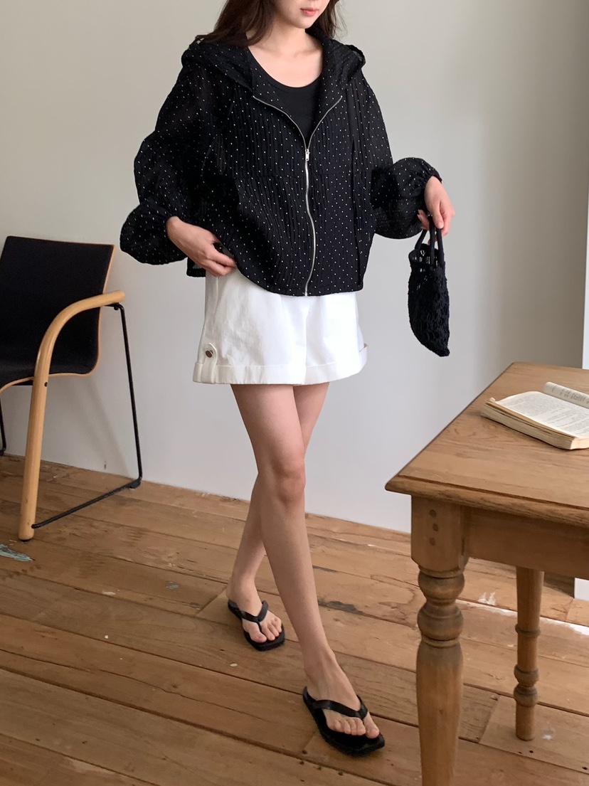 BLEECKER韓國直郵女裝新款26夏季人氣26春夏休閑夾克圓點BLEECKER夾克