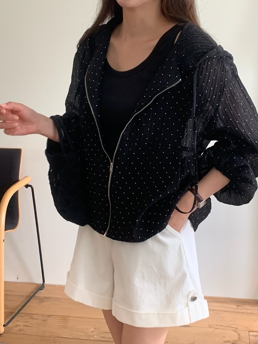 BLEECKER韓國直郵女裝新款26夏季人氣26春夏休閑夾克圓點BLEECKER夾克