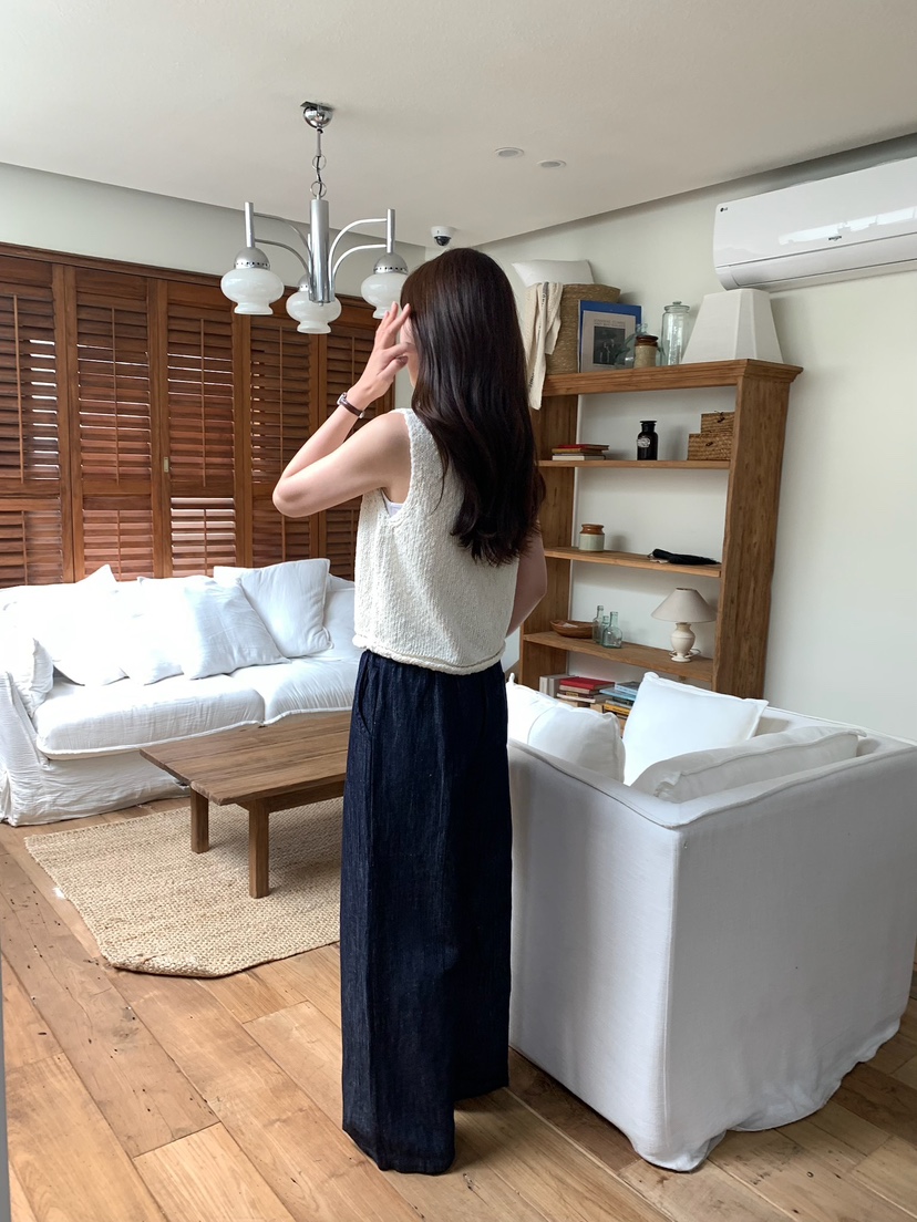 BLEECKER韓國直郵女士新款推薦時尚休閑人氣26春夏休閑褲亞麻BLEECKER休閑褲