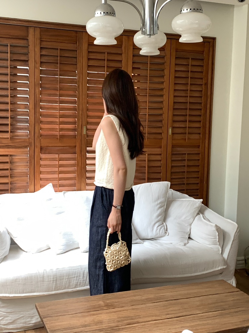 BLEECKER韓國直郵女士新款推薦時尚休閑人氣26春夏休閑褲亞麻BLEECKER休閑褲