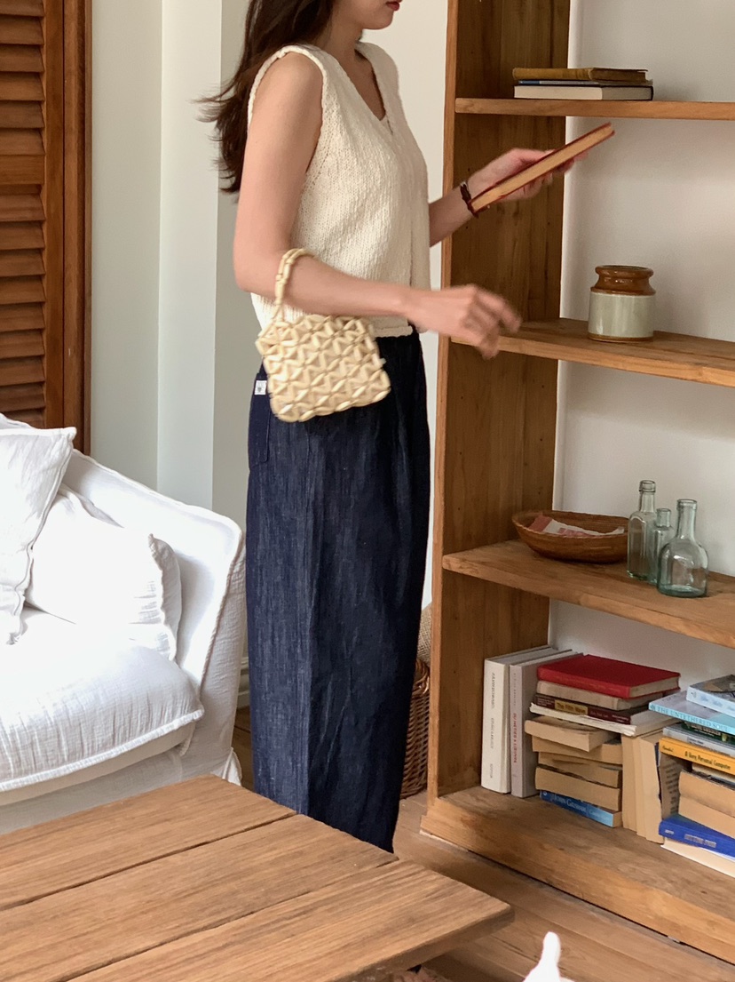 BLEECKER韓國直郵女士新款推薦時尚休閑人氣26春夏休閑褲亞麻BLEECKER休閑褲