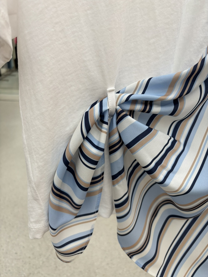 JUJU韓國直郵實拍女裝新品推薦26春夏休閑時尚職業T恤撞色JUJUT恤