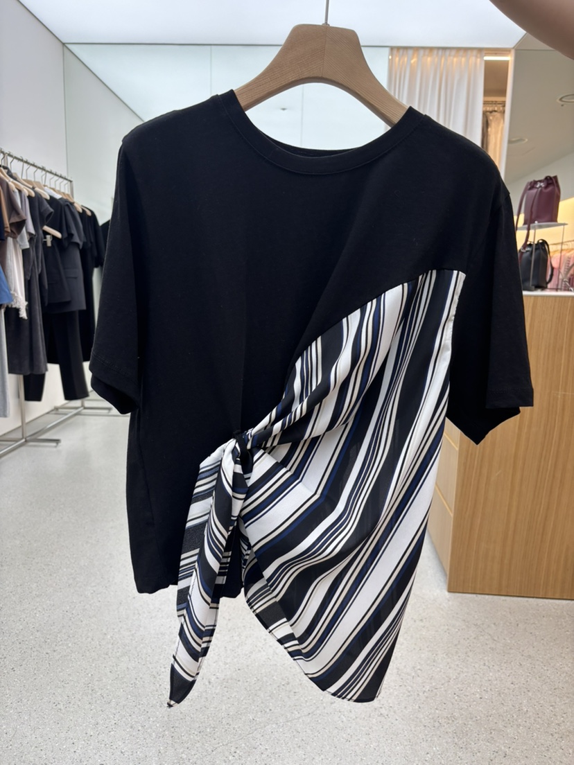 JUJU韓國直郵實拍女裝新品推薦26春夏休閑時尚職業T恤撞色JUJUT恤圖色5