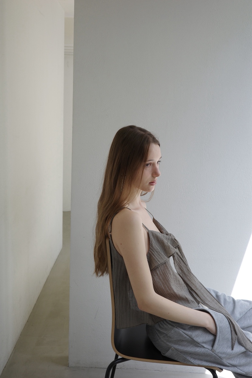 BOWIE韓國直郵女士新品26春夏休閑推薦職業熱賣吊帶背心系帶BOWIE吊帶/背心