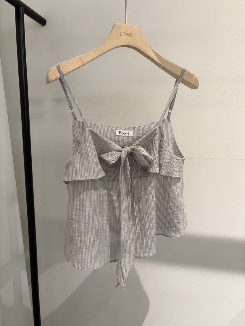 BOWIE韓國直郵女士新品26春夏休閑推薦職業熱賣吊帶背心系帶BOWIE吊帶/背心圖色1