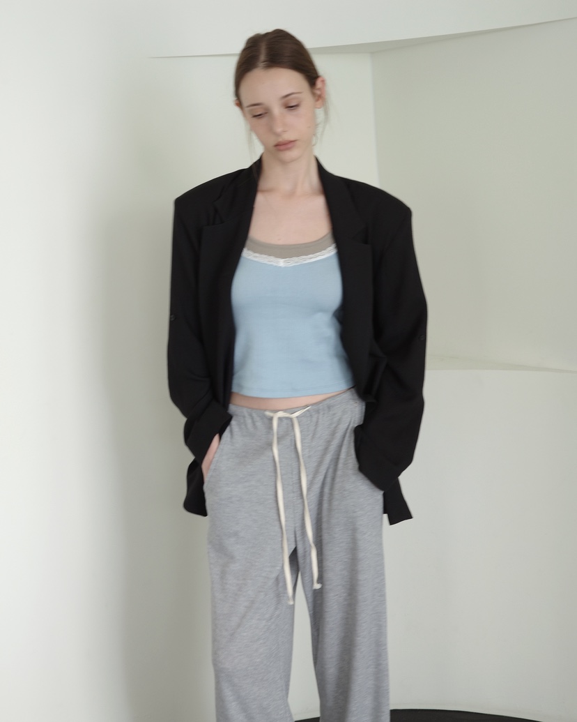 BOWIE東大門實拍韓國女士新品推薦休閑時尚吊帶背心蕾絲鏤空BOWIE吊帶/背心