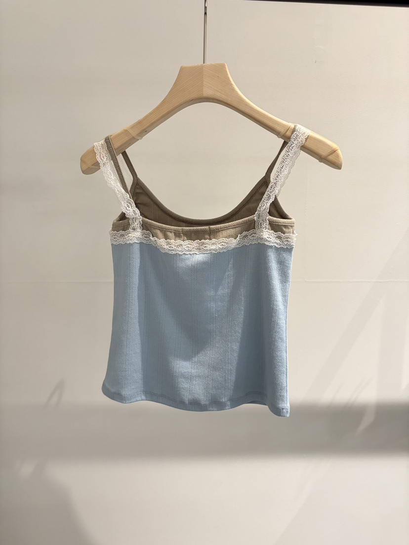 BOWIE東大門實拍韓國女士新品推薦休閑時尚吊帶背心蕾絲鏤空BOWIE吊帶/背心