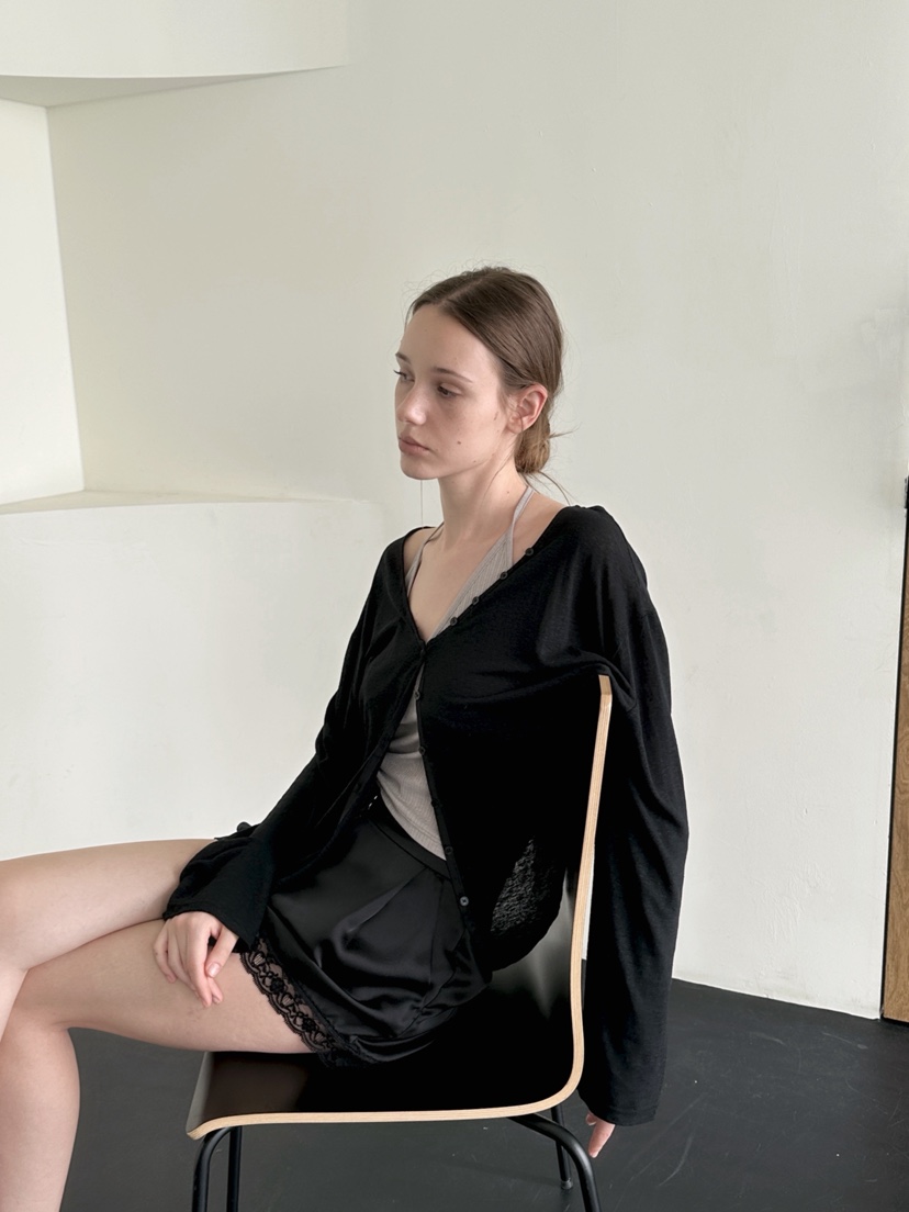 BOWIE東大門實拍韓國女士新品人氣熱賣26夏季長袖T恤開襟衫BOWIE長袖T恤