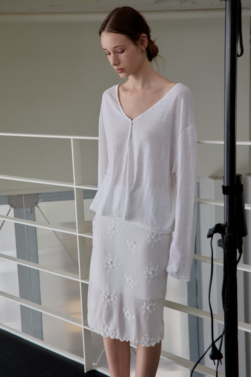 BOWIE東大門實拍韓國女士新品人氣熱賣26夏季長袖T恤開襟衫BOWIE長袖T恤