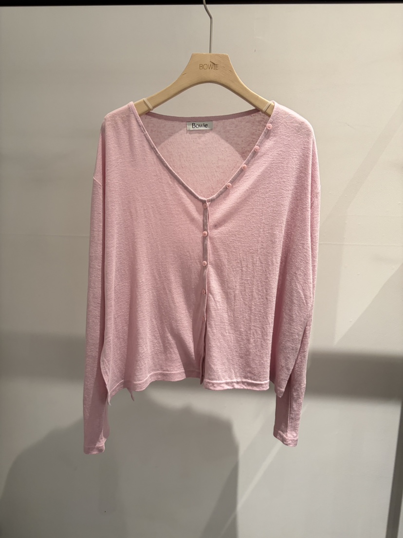 BOWIE東大門實拍韓國女士新品人氣熱賣26夏季長袖T恤開襟衫BOWIE長袖T恤圖色3
