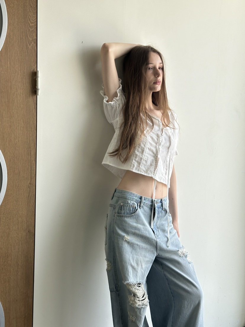 BOWIE韓國代購女裝新款人氣職業熱賣休閑26夏季襯衫蕾絲衫BOWIE襯衫/蕾絲衫