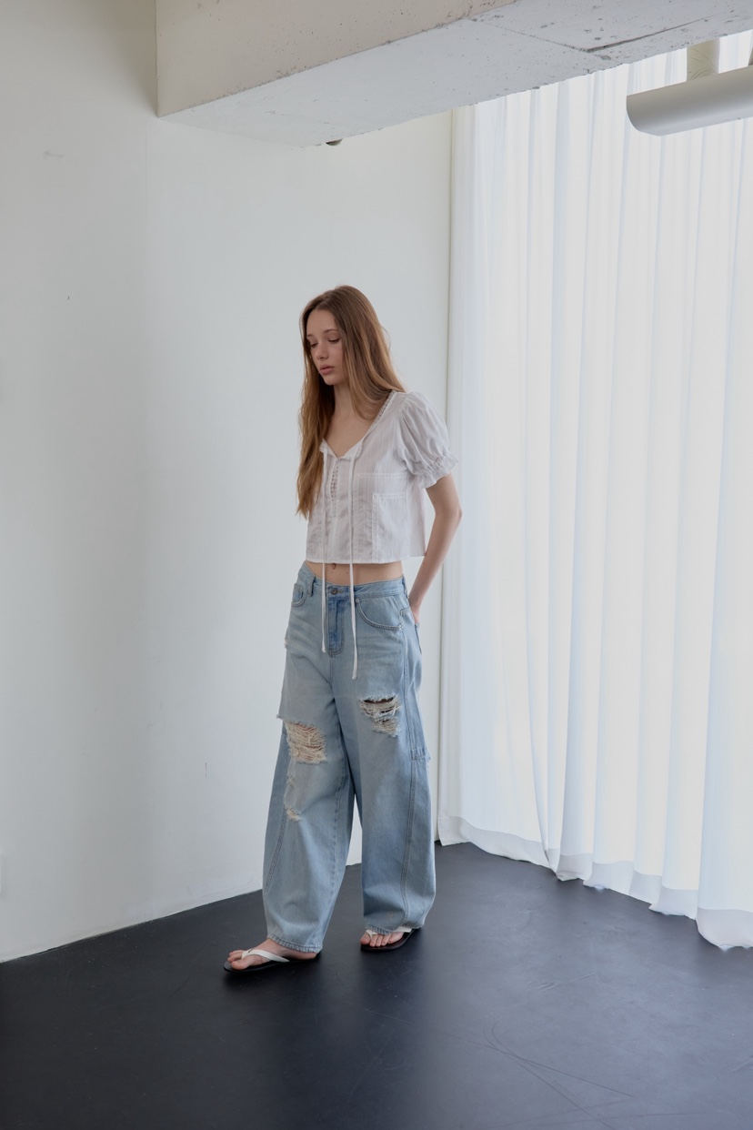 BOWIE韓國代購女裝新款人氣職業熱賣休閑26夏季襯衫蕾絲衫BOWIE襯衫/蕾絲衫