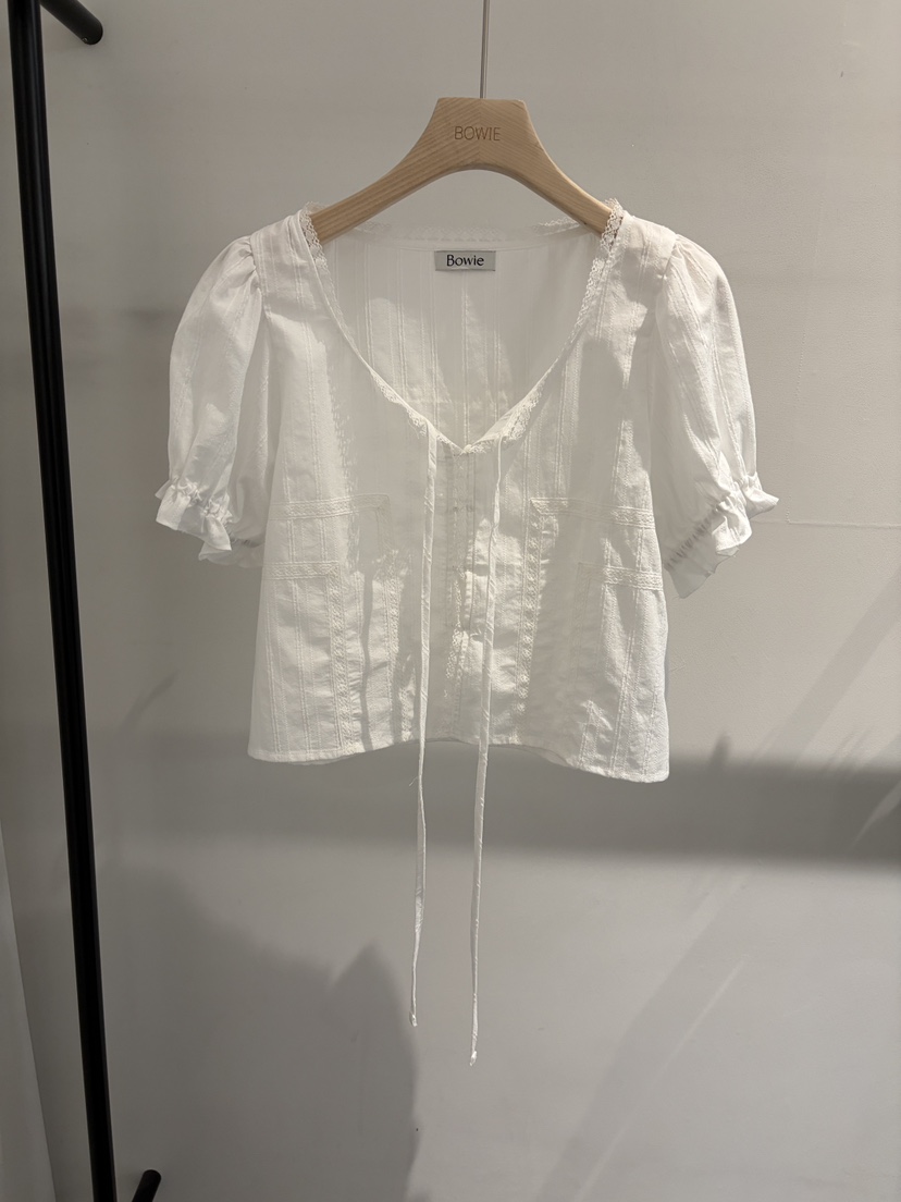 BOWIE韓國代購女裝新款人氣職業熱賣休閑26夏季襯衫蕾絲衫BOWIE襯衫/蕾絲衫圖色1