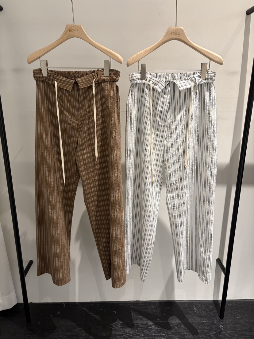 BOWIE韓國代購女裝新款時尚人氣26夏季休閑職業休閑褲條紋BOWIE休閑褲