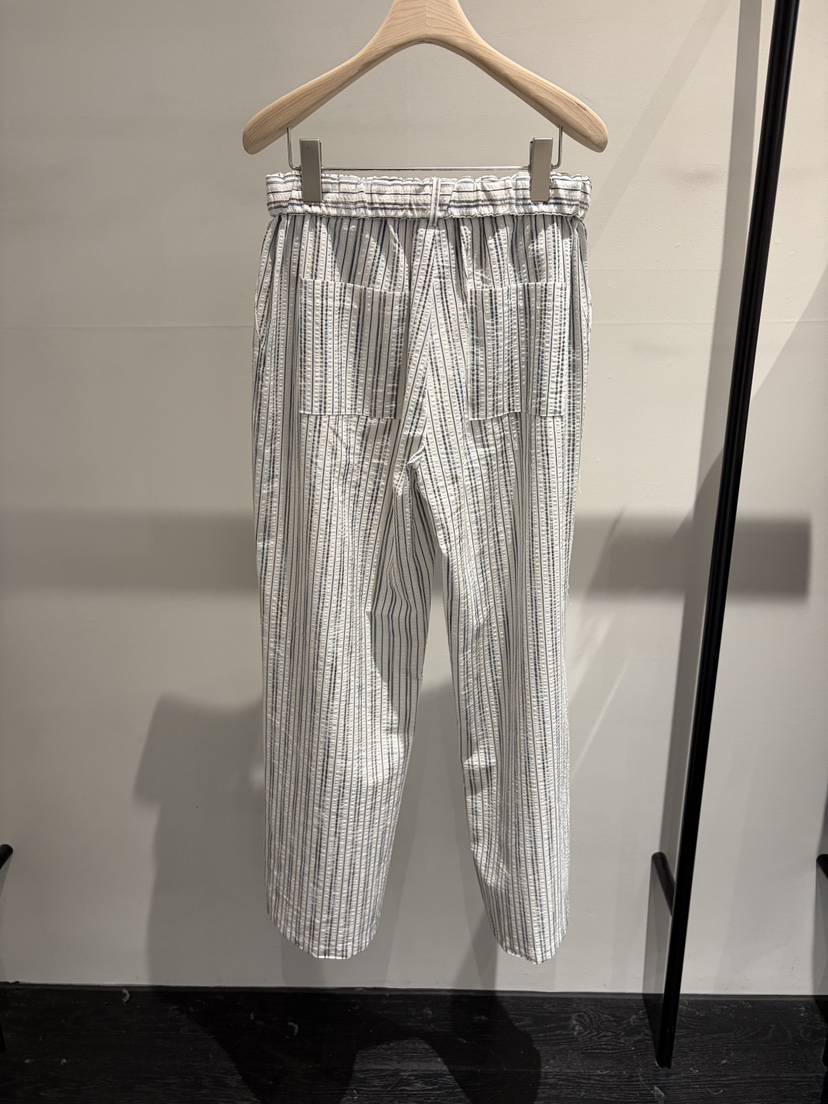 BOWIE韓國代購女裝新款時尚人氣26夏季休閑職業休閑褲條紋BOWIE休閑褲