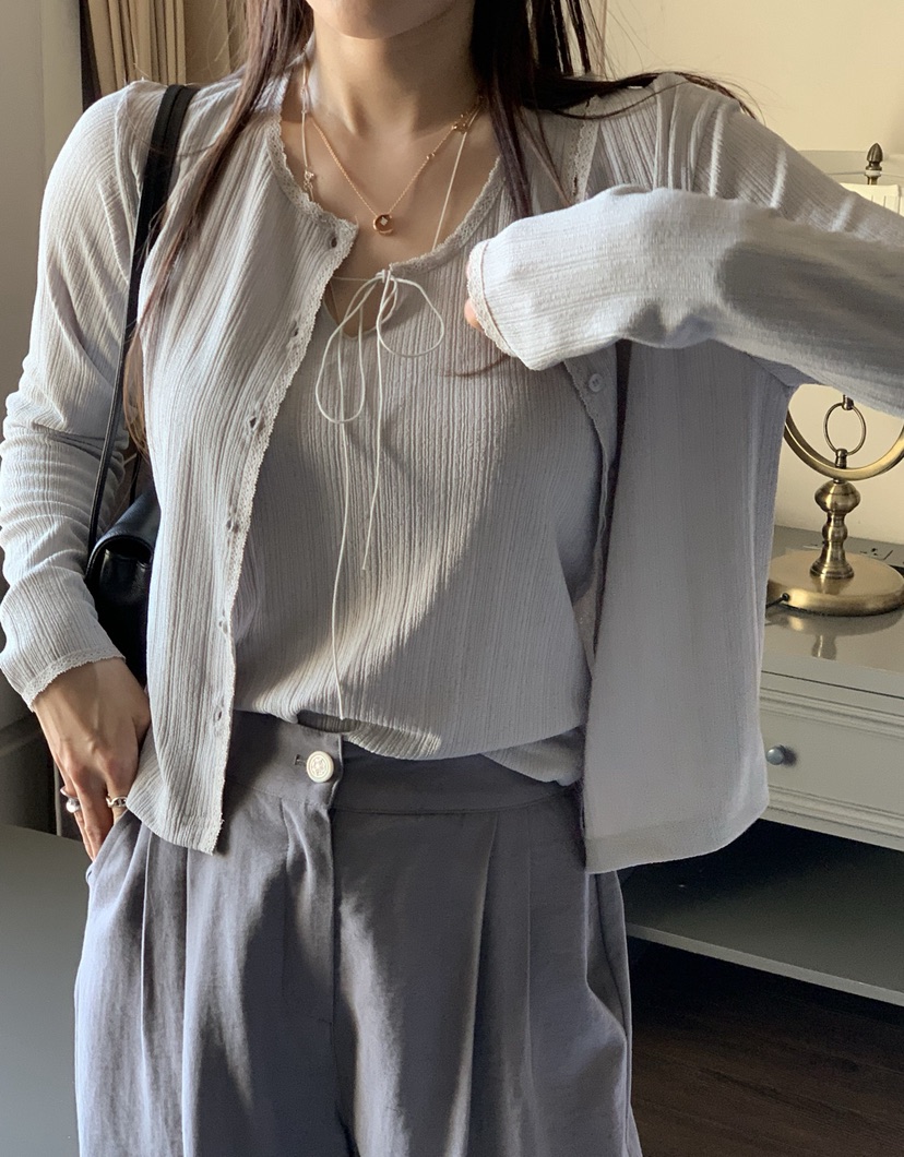 LA CREME韓國直郵女士新款熱賣休閑人氣職業推薦長袖T恤LA CREME長袖T恤