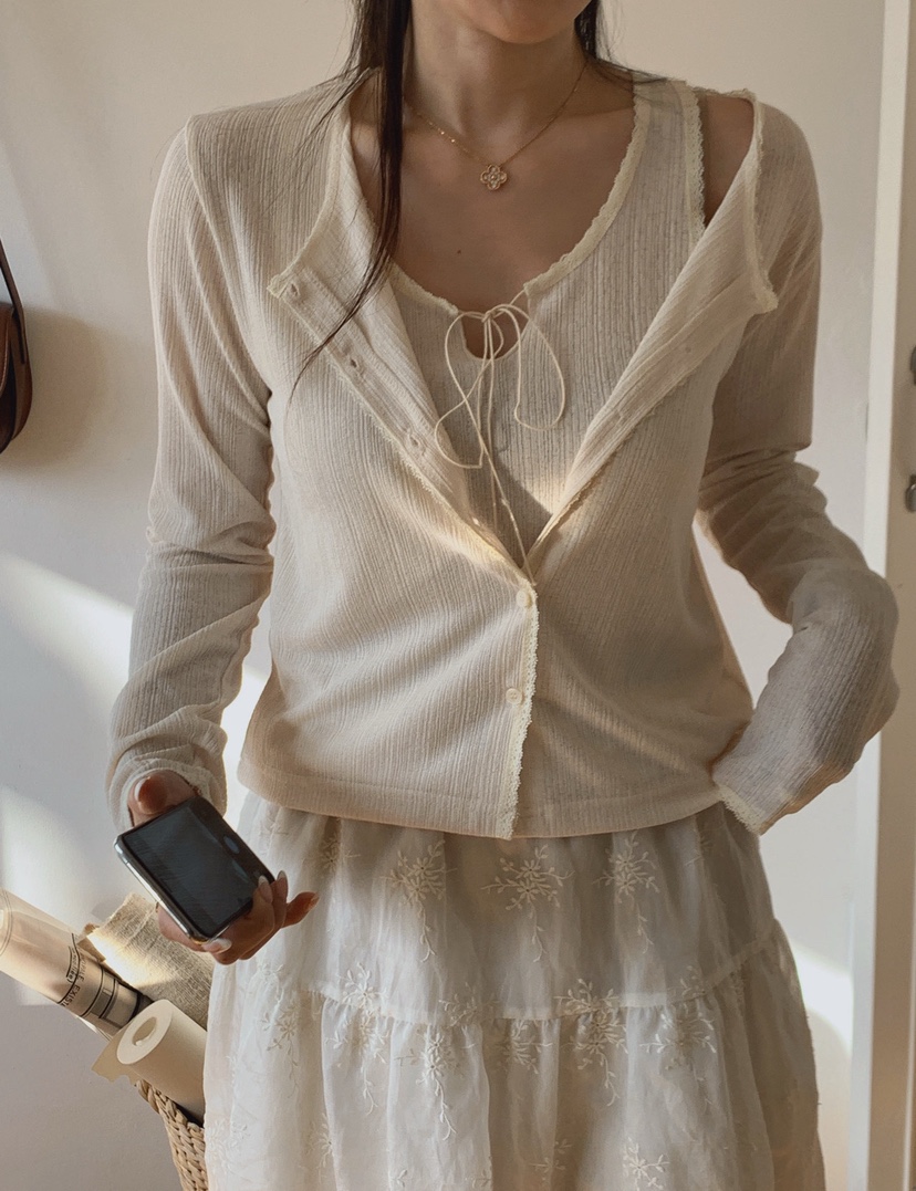 LA CREME韓國直郵女士新款熱賣休閑人氣職業推薦長袖T恤LA CREME長袖T恤