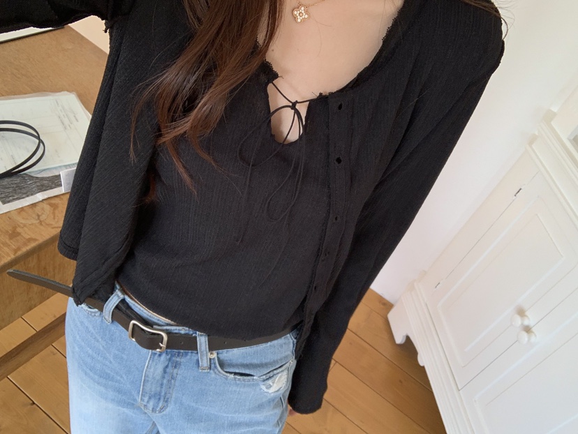 LA CREME韓國直郵女士新款熱賣休閑人氣職業推薦長袖T恤LA CREME長袖T恤