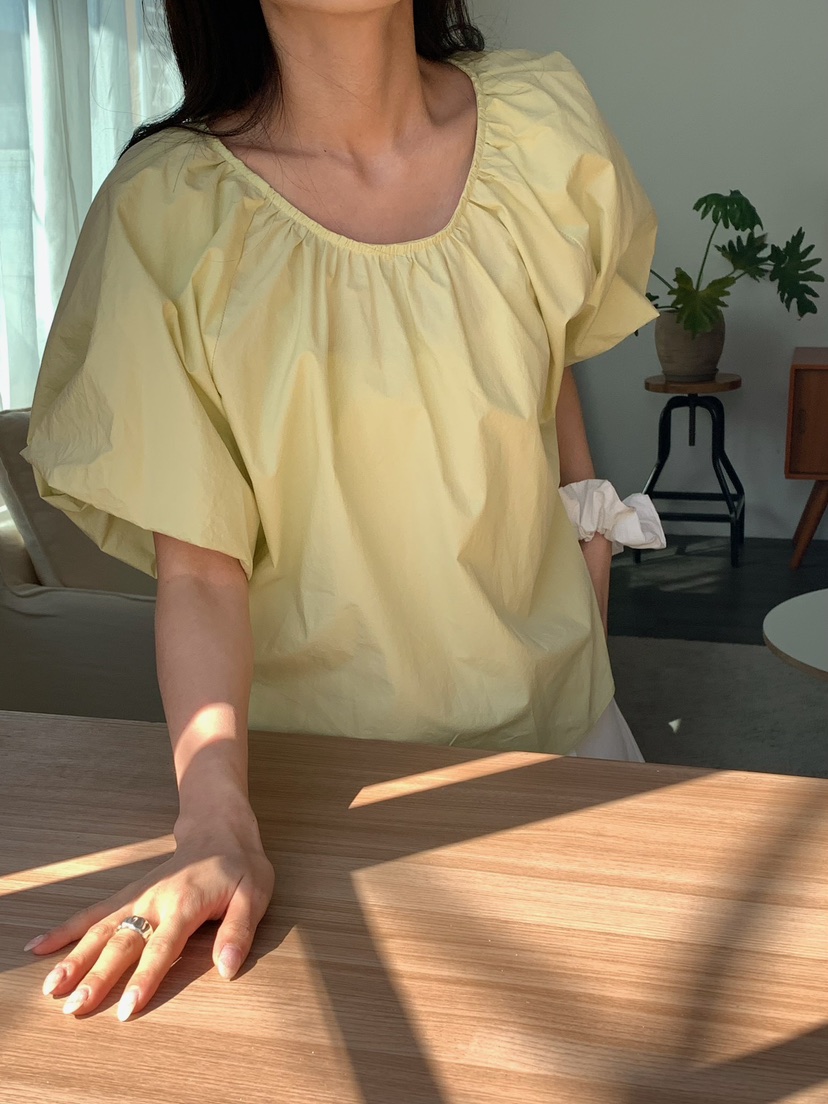 BLEECKER韓國直郵女裝新品休閑時尚職業推薦襯衫蕾絲衫褶皺BLEECKER襯衫/蕾絲衫