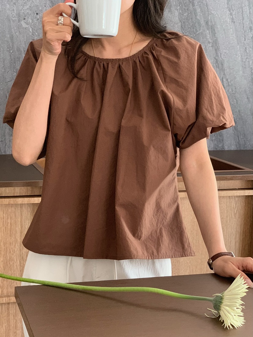 BLEECKER韓國直郵女裝新品休閑時尚職業推薦襯衫蕾絲衫褶皺BLEECKER襯衫/蕾絲衫