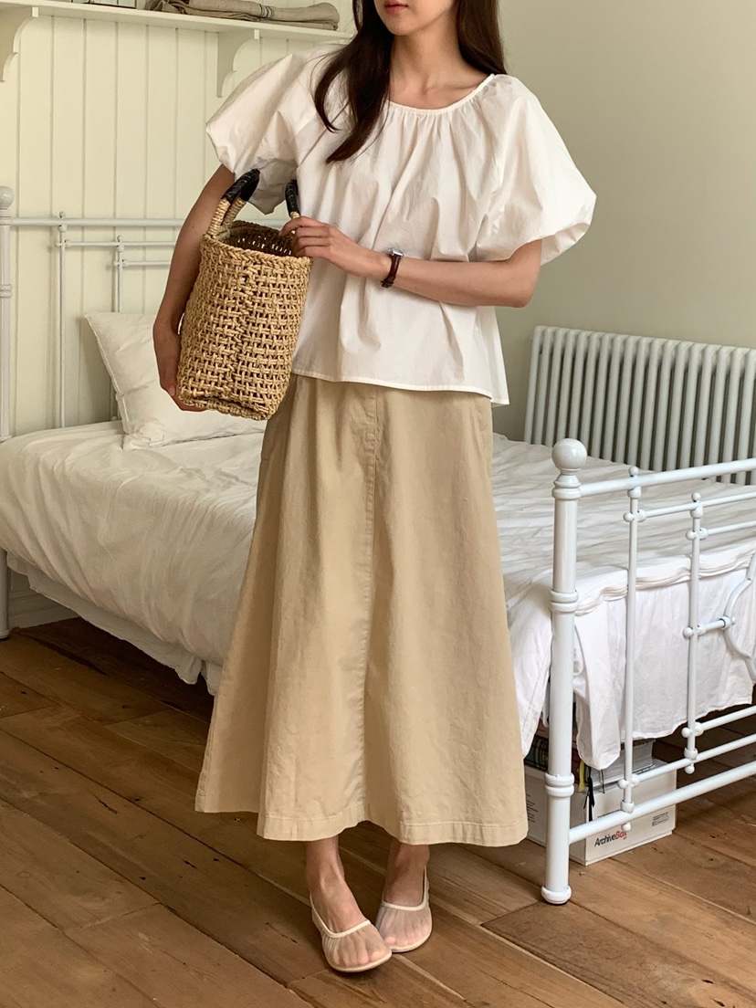 BLEECKER韓國直郵女裝新品休閑時尚職業推薦襯衫蕾絲衫褶皺BLEECKER襯衫/蕾絲衫