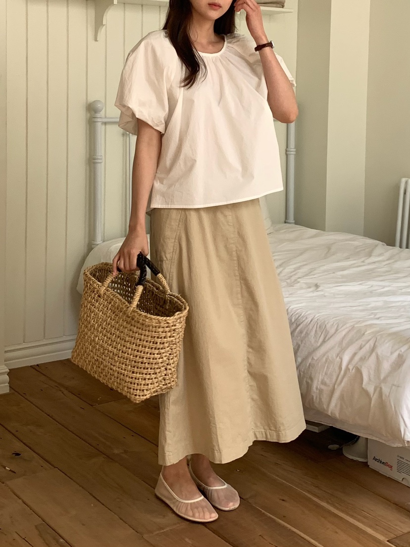 BLEECKER韓國直郵女裝新品休閑時尚職業推薦襯衫蕾絲衫褶皺BLEECKER襯衫/蕾絲衫