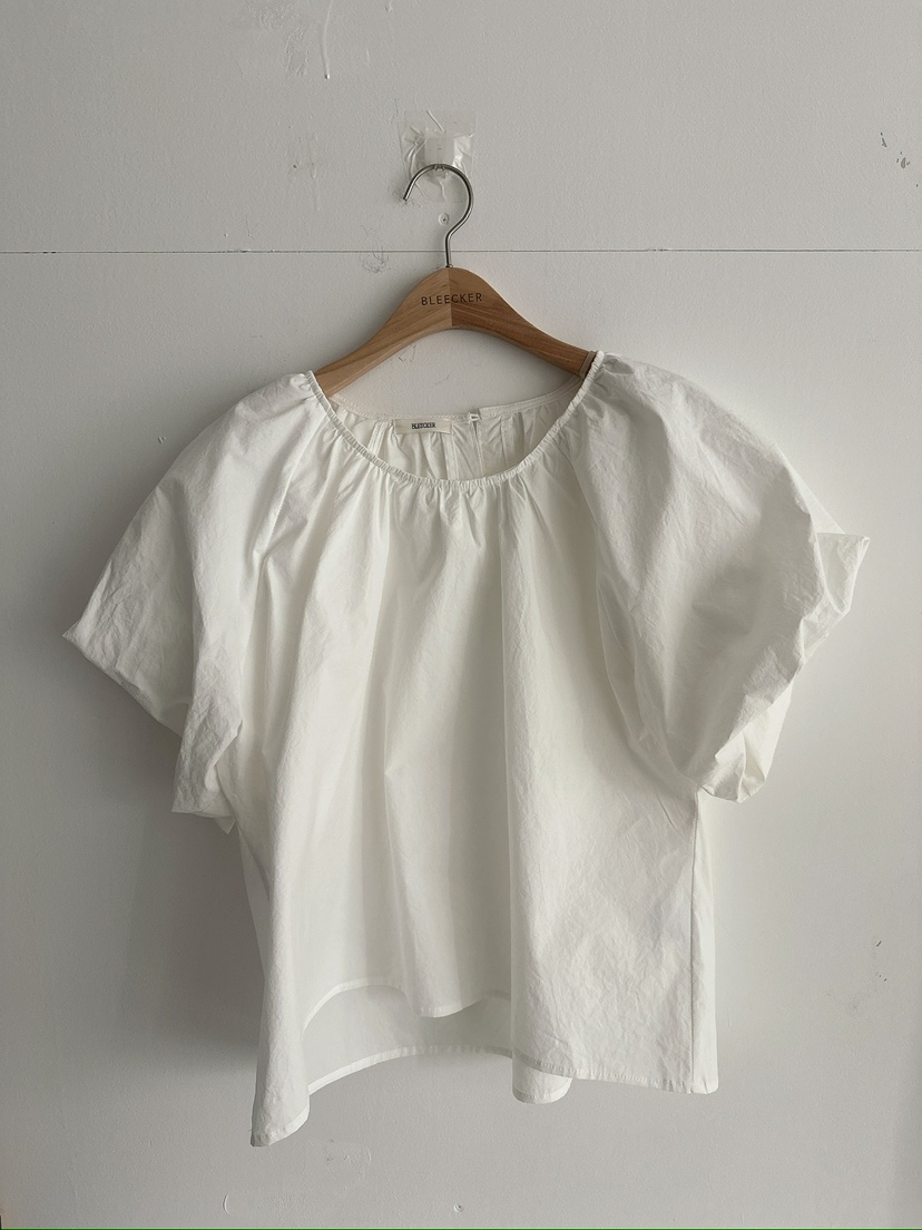 BLEECKER韓國直郵女裝新品休閑時尚職業推薦襯衫蕾絲衫褶皺BLEECKER襯衫/蕾絲衫圖色1