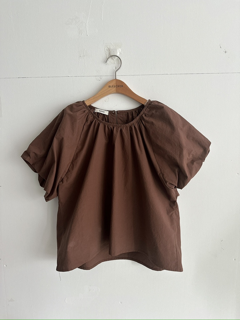 BLEECKER韓國直郵女裝新品休閑時尚職業推薦襯衫蕾絲衫褶皺BLEECKER襯衫/蕾絲衫圖色3