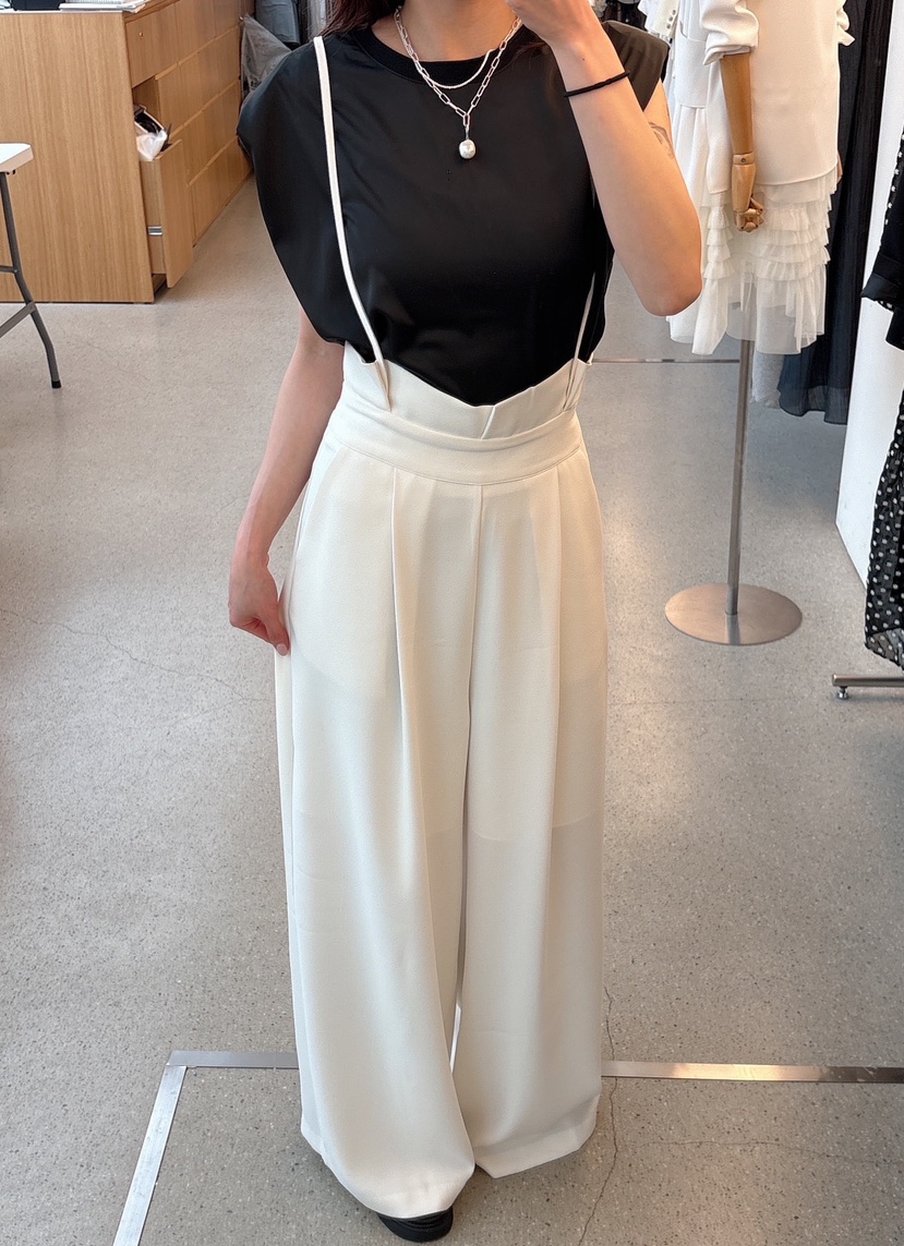 JUJU韓國東大門代購女裝新品人氣26春夏休閑時尚26夏季背帶褲JUJU背帶褲