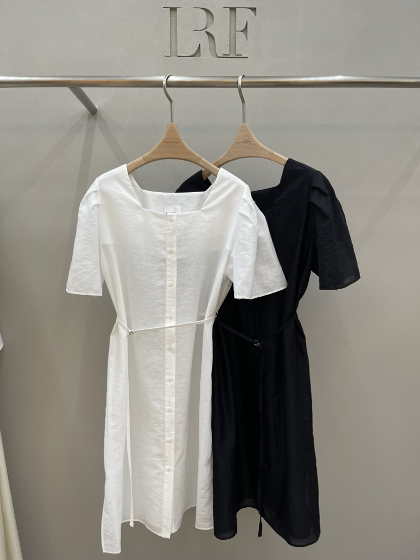 PLUS HONG-P韓國代購女裝新款26夏季人氣職業連衣裙含腰繩LORA FAMILY/PLUS HONG連衣裙