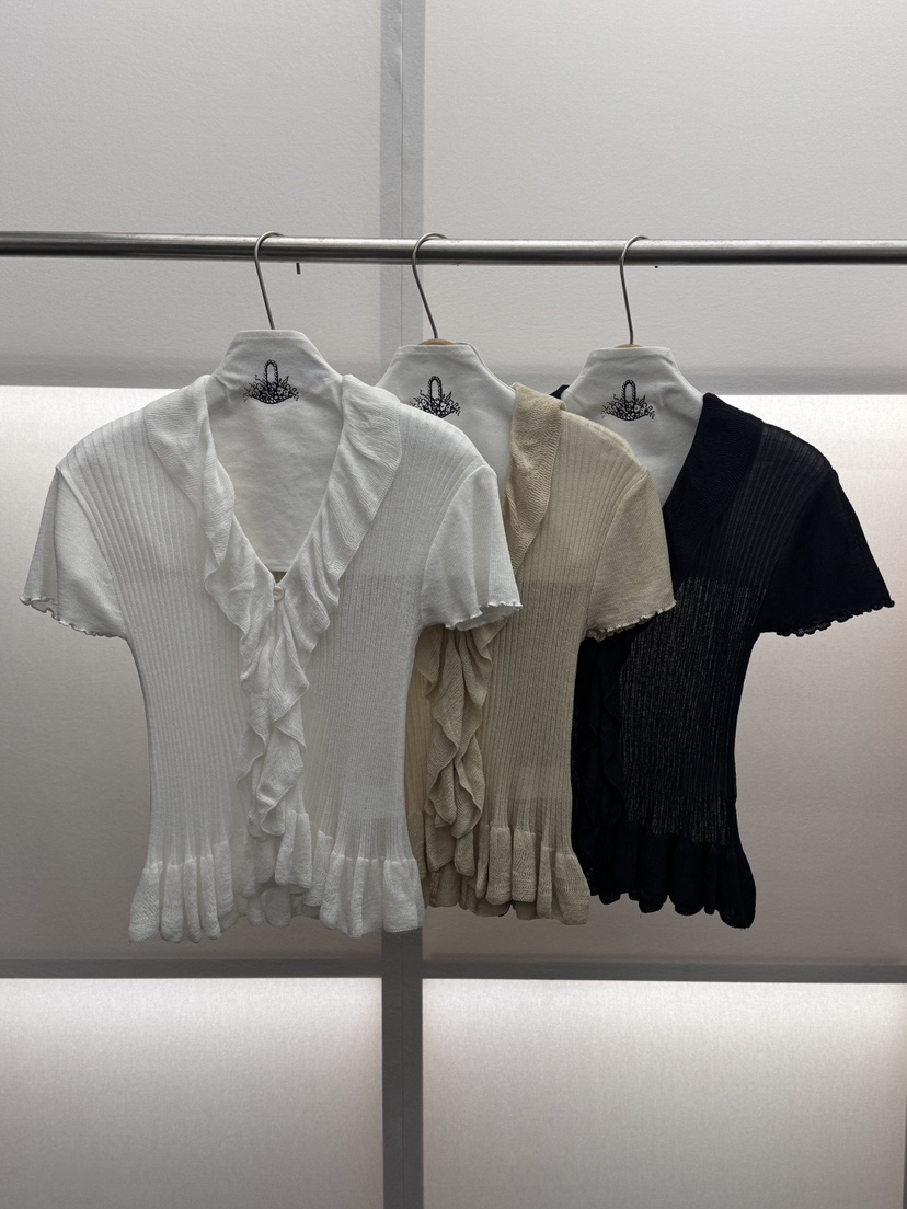 MILUI韓國直郵實拍女裝新款推薦人氣休閑職業時尚26夏季針織衫MILUI針織衫