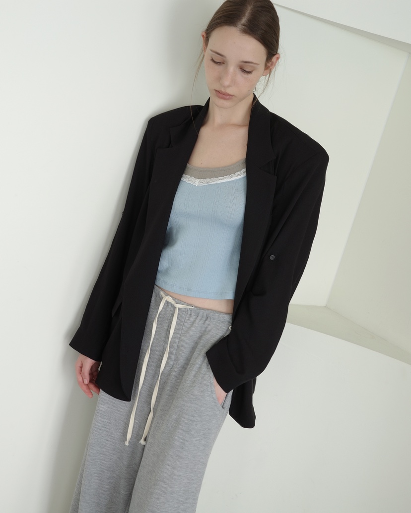 BOWIE韓國直郵女士新款推薦熱賣人氣休閑26春夏時尚夾克亞麻BOWIE夾克