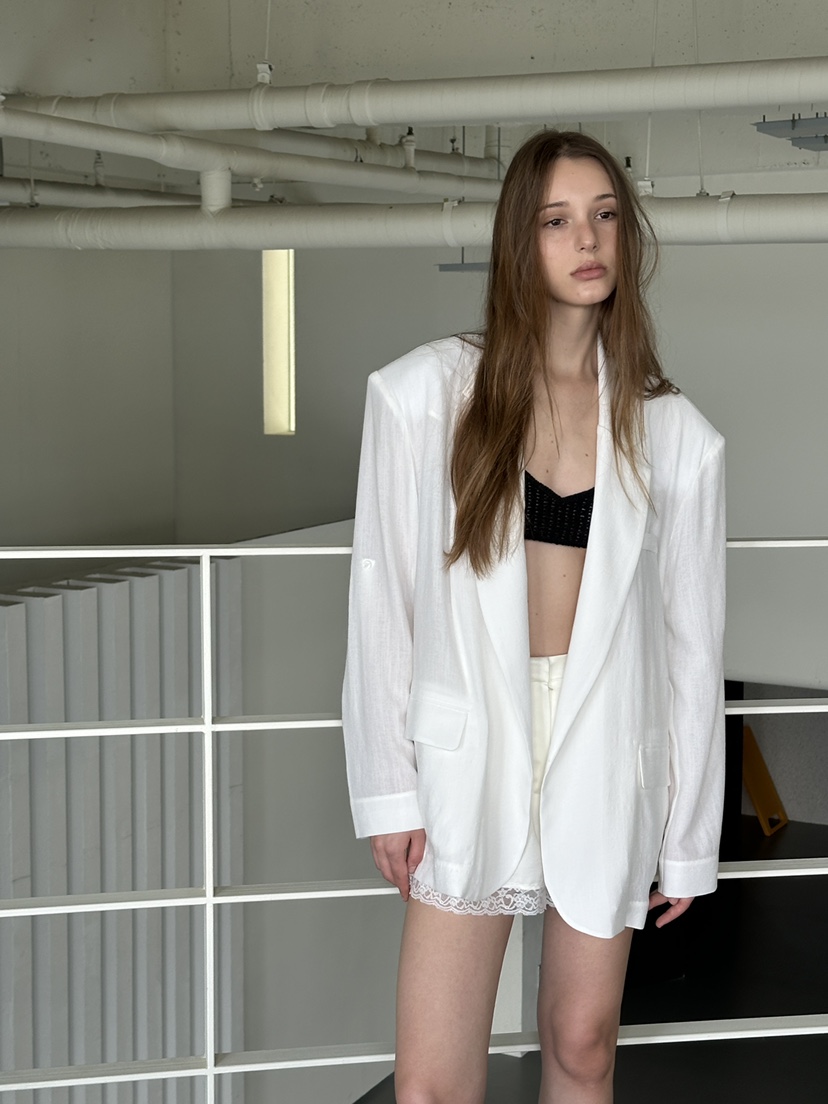 BOWIE韓國直郵女士新款推薦熱賣人氣休閑26春夏時尚夾克亞麻BOWIE夾克圖色1