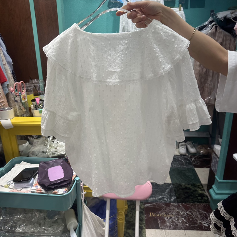 BOUTIQUE-L韓國東大門直郵女裝新品熱賣襯衫蕾絲衫不含腰帶BOUTIQUE-L襯衫/蕾絲衫