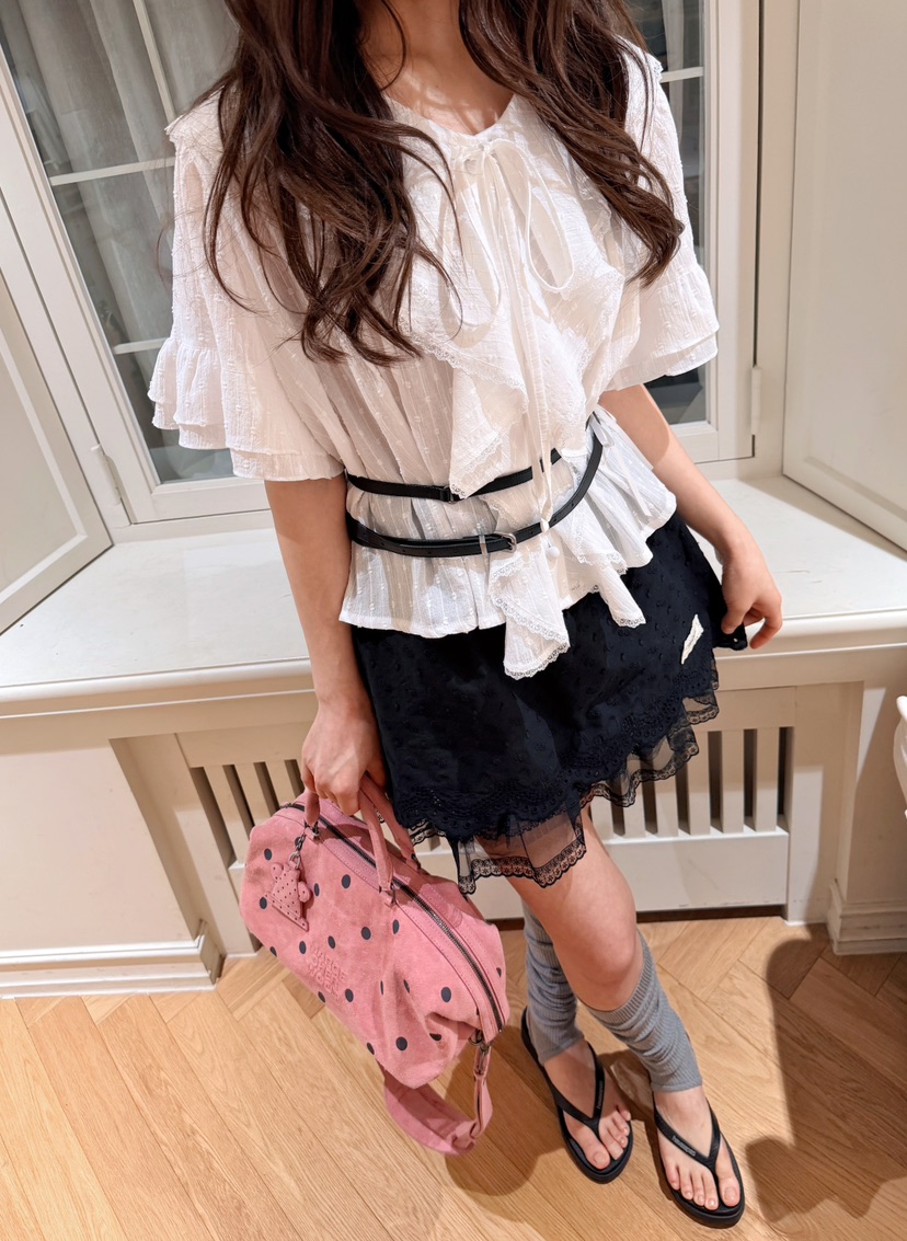 BOUTIQUE-L韓國東大門直郵女裝新品熱賣襯衫蕾絲衫不含腰帶BOUTIQUE-L襯衫/蕾絲衫圖色3