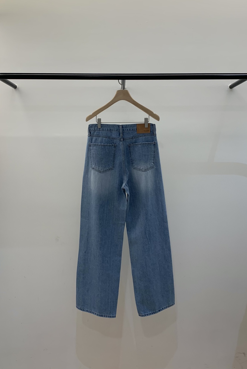 LA CREME韓國直郵實拍女士新品26夏季休閑26春夏時尚牛仔褲LA CREME牛仔褲