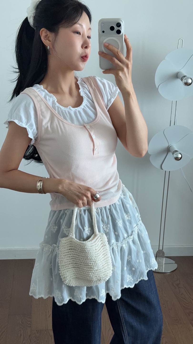 MILUI韓國直郵女士新品休閑熱賣時尚26春夏職業人氣26夏季短裙MILUI短裙