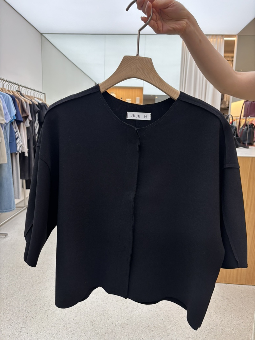 JUJU韓國直郵實拍女士新品推薦26春夏熱賣26夏季襯衫蕾絲衫JUJU襯衫/蕾絲衫圖色2