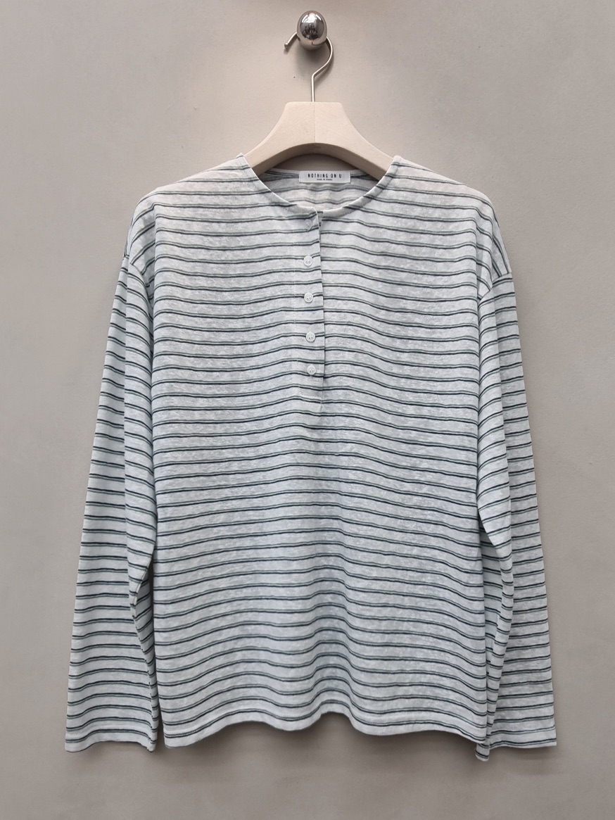 NOTHING韓國直郵女士新款休閑職業熱賣人氣時尚長袖T恤亞麻NOTHING長袖T恤圖色3