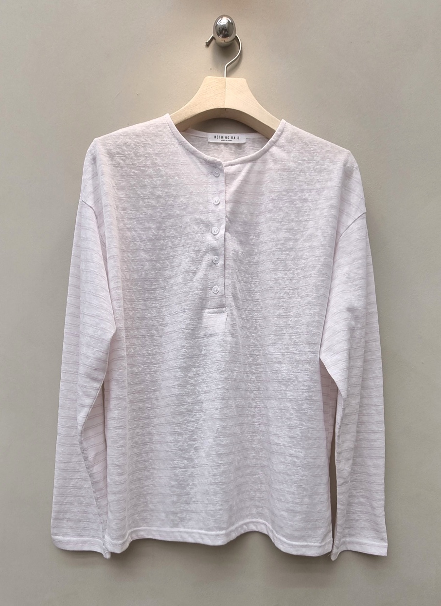 NOTHING韓國直郵女士新款休閑職業熱賣人氣時尚長袖T恤亞麻NOTHING長袖T恤圖色4