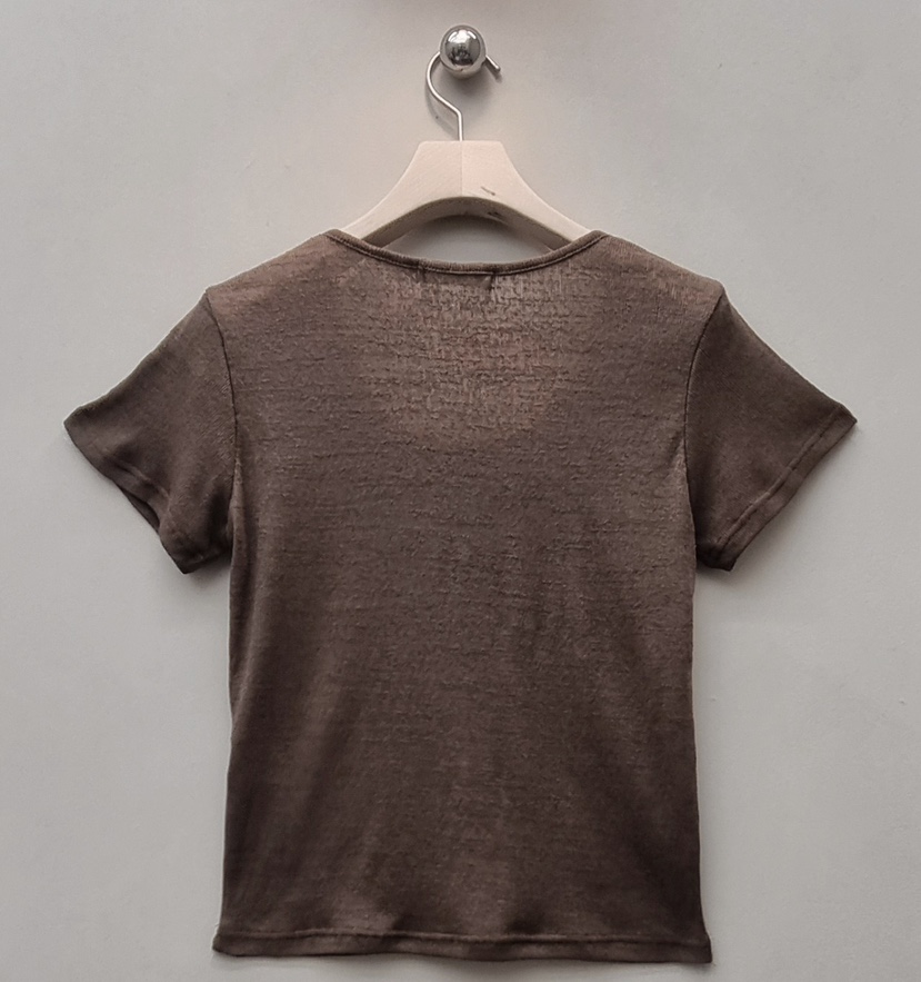 NOTHING東大門直郵女士新品人氣26春夏熱賣休閑T恤亞麻布U領NOTHINGT恤