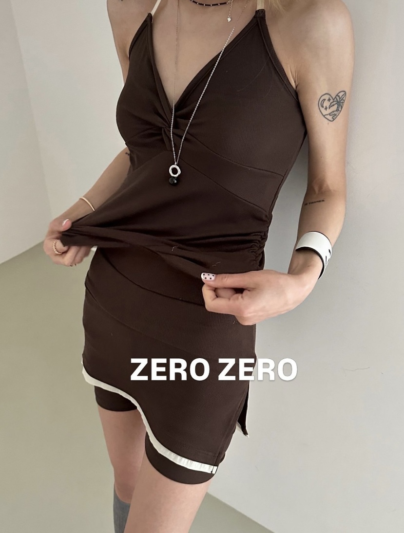 ZEROZERO韓國代購女裝新款熱賣26春夏休閑真品時尚裙褲開衩ZEROZERO裙褲圖色3