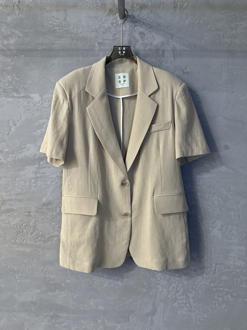 COME OPEN/HAPER韓國代購女裝新款休閑職業時尚夾克亞麻COME OPEN/HAPER夾克圖色1