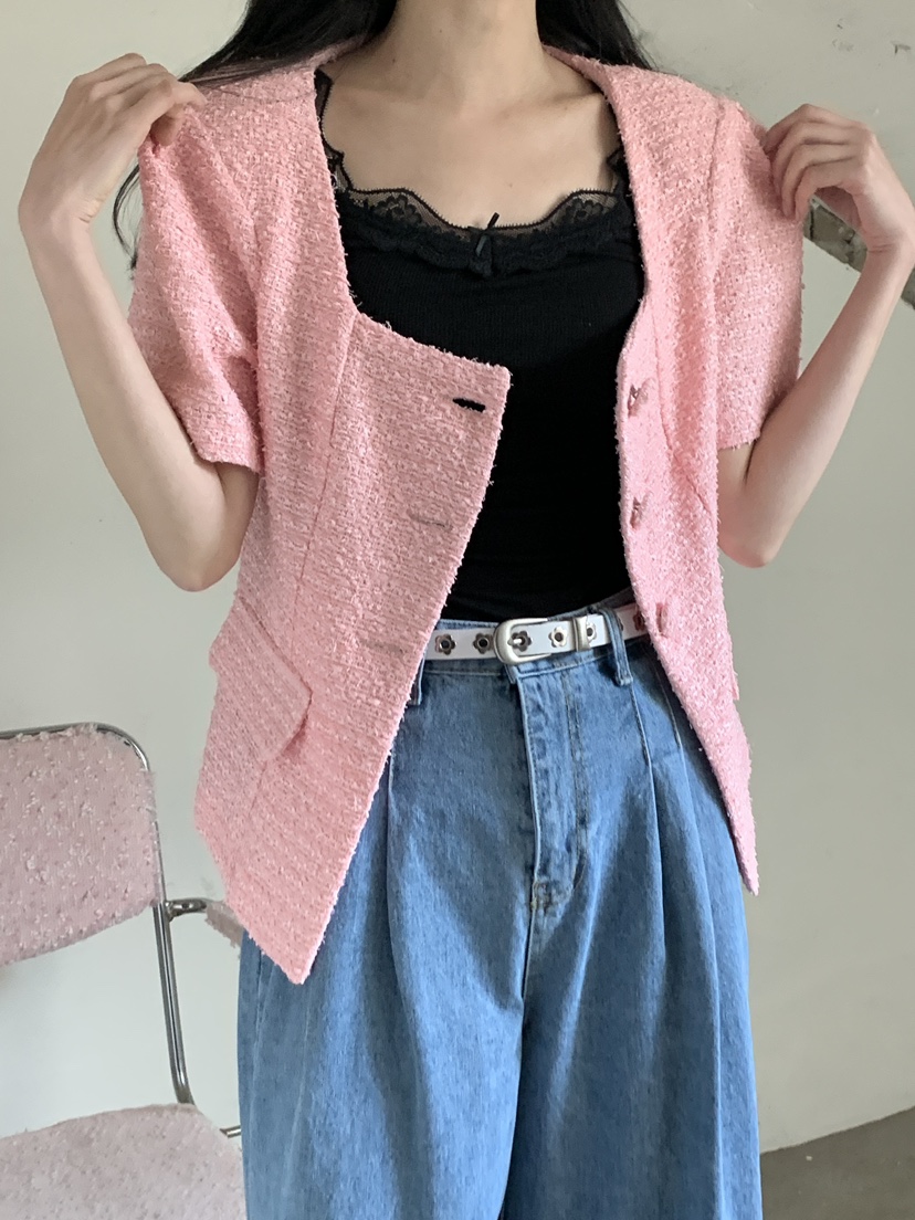 COME OPEN/HAPER東大門實拍女裝新品推薦職業夾克粗花呢COME OPEN/HAPER夾克